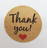 Thank you round stickers