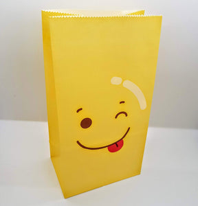 Emoji paper gift bags with sticker