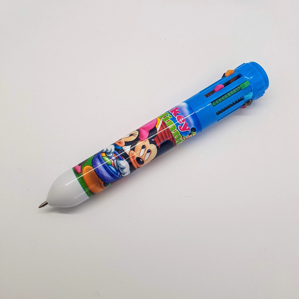 10 Colour Mickey & Minnie Ballpoint Pen