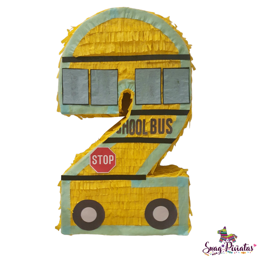 Number 2 School Bus Pinata