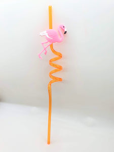 Flamingo Twirly Straws