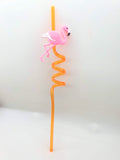 Flamingo Twirly Straws